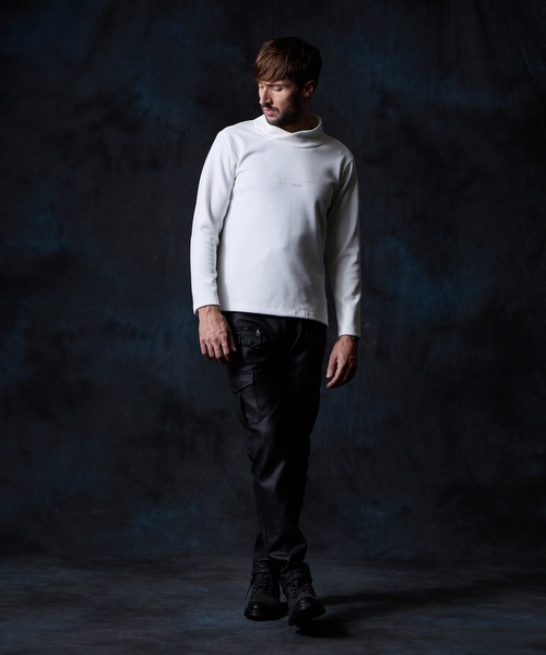 セール】ショールカラー風オフタートルプルオーバー（Tシャツ