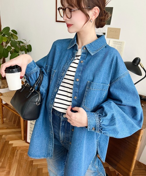 ◆ライトオンスデニムブラウス human woman｜◇ライトオンスデニムブラウス | Rakuten Fashion