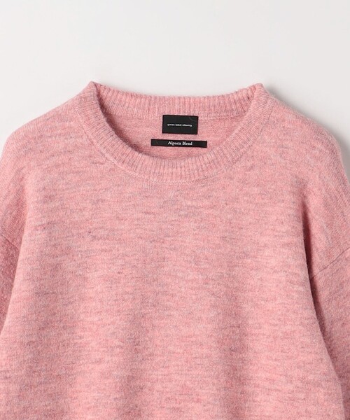 green label relaxing（グリーンレーベルリラクシング）の「アルパカ ミックス キモウ クルーネック ニット（ニット/セーター・メンズ・ブラック/ダークグレー/ベージュ/ピンク・M/S/L/XL）」の14枚目の写真