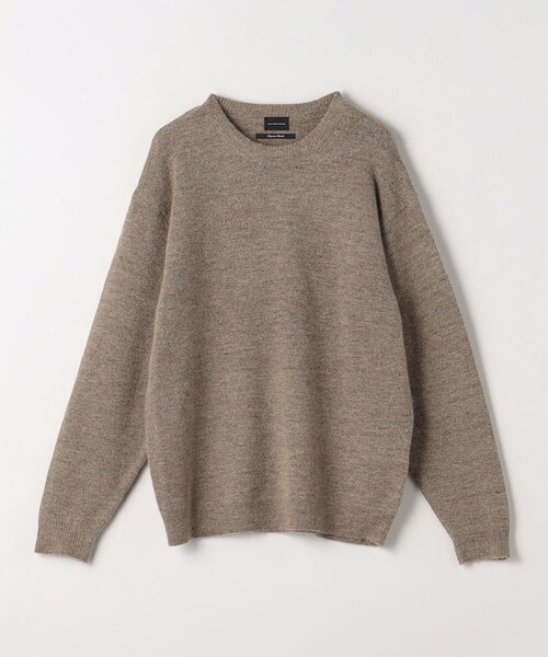 green label relaxing（グリーンレーベルリラクシング）の「アルパカ ミックス キモウ クルーネック ニット（ニット/セーター・メンズ・ブラック/ダークグレー/ベージュ/ピンク・M/S/L/XL）」の21枚目の写真