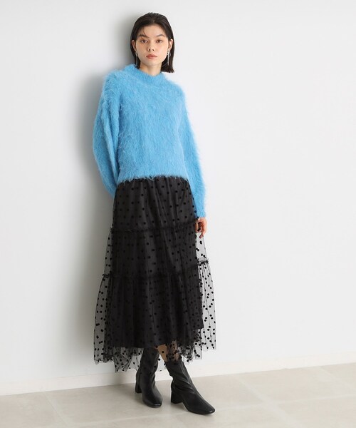 THE SHOP TK (ザ ショップ ティーケー )の「◆チュールドットスカート【洗える】(スカート・レディース・ブラック系/アイボリー系・12/13)」の10枚目の写真