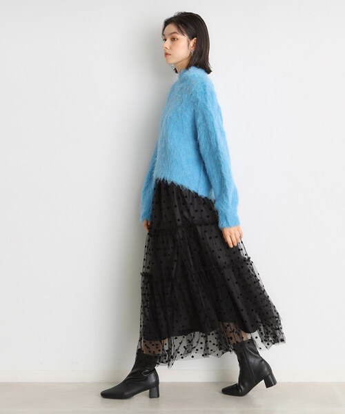 THE SHOP TK (ザ ショップ ティーケー )の「◆チュールドットスカート【洗える】(スカート・レディース・ブラック系/アイボリー系・12/13)」の11枚目の写真