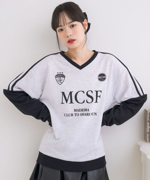 ems excite（エムズエキサイト）の「配色ユニフォームトレーナー（スウェット・レディース・ピンク/ホワイト系その他/ナチュラル・FREE）」の19枚目の写真