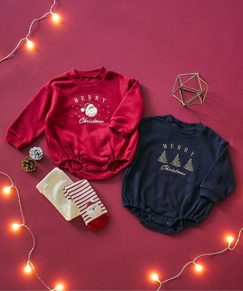 apres les cours（アプレレクール）の「クリスマスモチーフタイツ（タイツ/ストッキング・キッズ・ベージュ/レッド・80）」の15枚目の写真