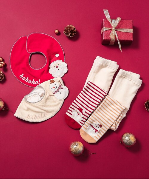 apres les cours（アプレレクール）の「クリスマスモチーフタイツ（タイツ/ストッキング・キッズ・ベージュ/レッド・80）」の12枚目の写真