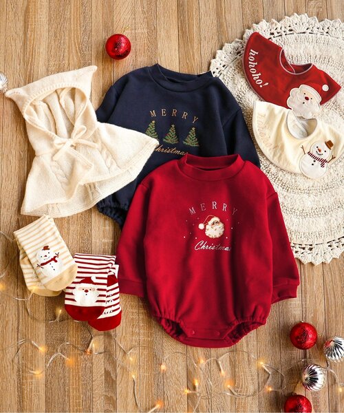 apres les cours（アプレレクール）の「クリスマスモチーフタイツ（タイツ/ストッキング・キッズ・ベージュ/レッド・80）」の8枚目の写真