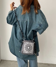 バンダナ刺繍コードストラップショルダーバッグ