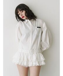 jouetie | ヘムフリルチュニックシャツ(シャツ/ブラウス)