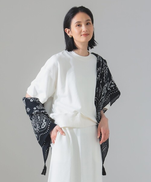 Demi-Luxe BEAMS（デミルクス ビームス）の「【別注】SLOANE / 裏毛 半袖 スウェット（スウェット・レディース・グレー/ホワイト/グリーン系その他5・2）」の9枚目の写真