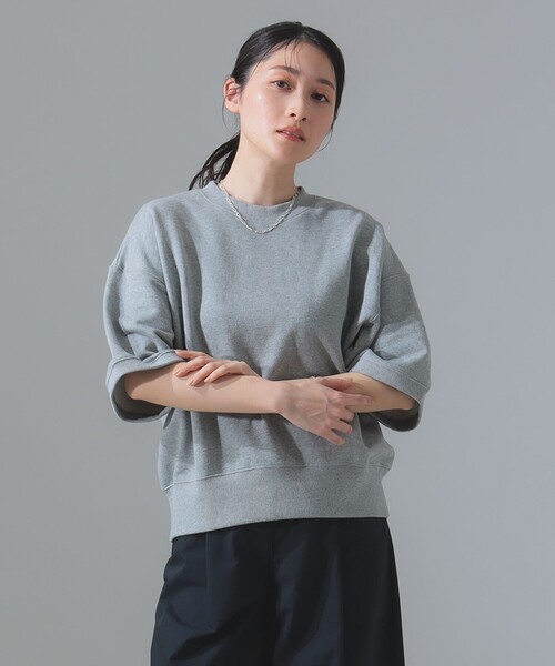 Demi-Luxe BEAMS（デミルクス ビームス）の「【別注】SLOANE / 裏毛 半袖 スウェット（スウェット・レディース・グレー/ホワイト/グリーン系その他5・2）」の10枚目の写真