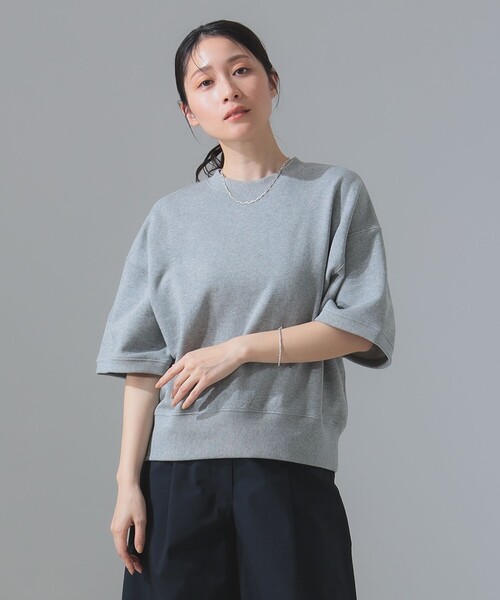 Demi-Luxe BEAMS（デミルクス ビームス）の「【別注】SLOANE / 裏毛 半袖 スウェット（スウェット・レディース・グレー/ホワイト/グリーン系その他5・2）」の11枚目の写真