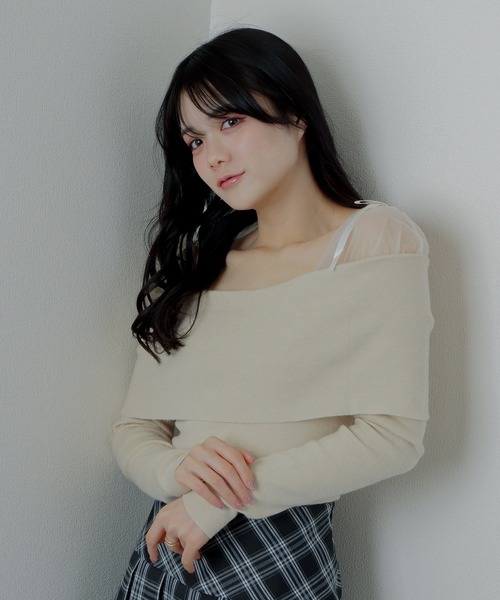 トップス Shannon tulle knit tops mdl_1_7fb3623b-4341-448f-b8dd-