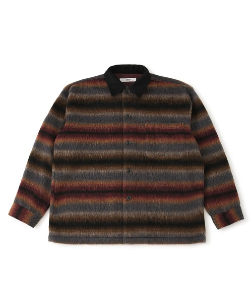 【セール】j.n.r.d/シャギーボーダーブルゾン（その他アウター）｜ j.n.r.d（ジェー・エヌ・アール・ディー）