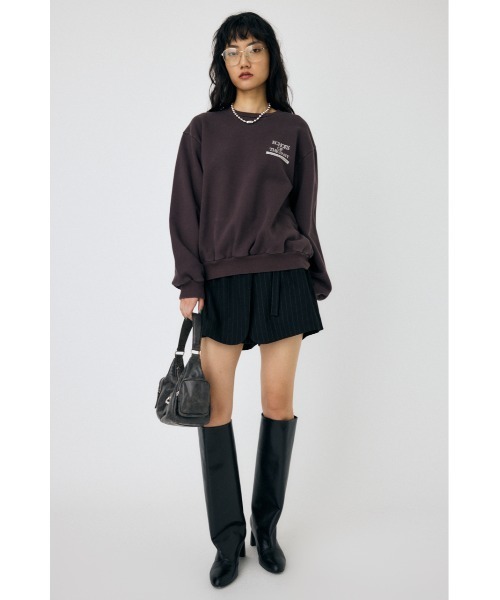 MOUSSY（マウジー）の「BELTED ミニキュロット（その他パンツ・レディース・グレー/ブラック・2/1）」の4枚目の写真