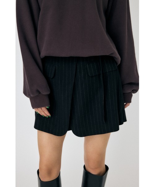 MOUSSY（マウジー）の「BELTED ミニキュロット（その他パンツ・レディース・グレー/ブラック・2/1）」の6枚目の写真