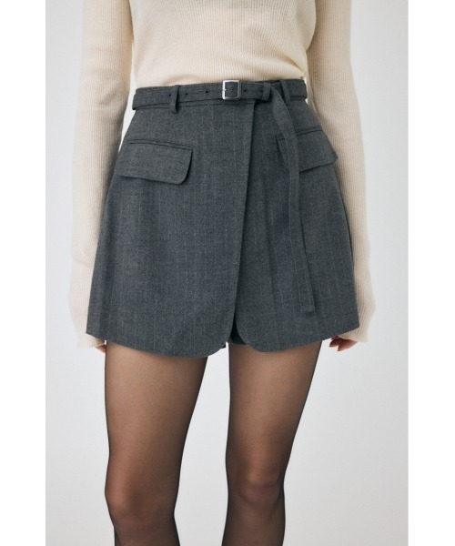 MOUSSY（マウジー）の「BELTED ミニキュロット（その他パンツ・レディース・グレー/ブラック・2/1）」の13枚目の写真