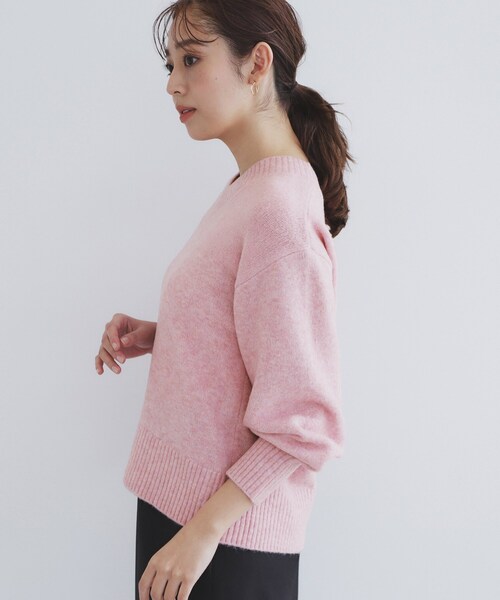 セール】《6color》ラムライクVネックニット【洗濯機洗い可】（ニット