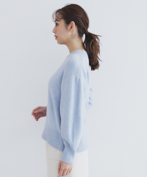 セール】《6color》ラムライクVネックニット【洗濯機洗い可】（ニット