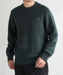 ikka（イッカ）の「ジャカードチェックニット（ニット/セーター・メンズ）」