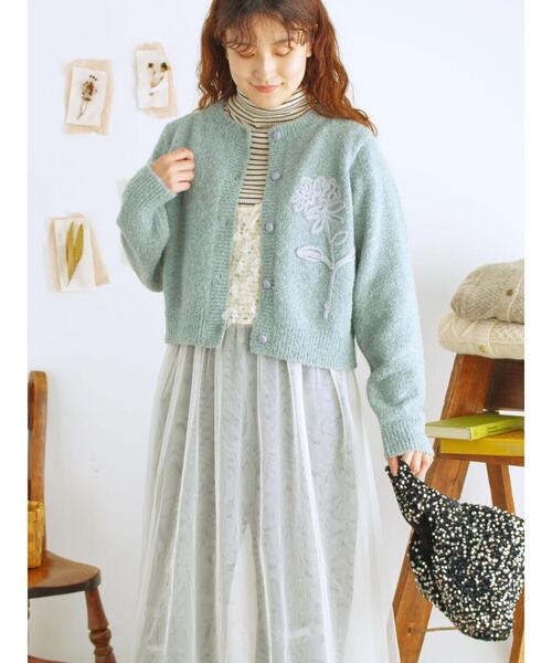 Samansa Mos2（サマンサ モスモス）の「リボンチュールキャミワンピース（ワンピース・レディース・ブルー/キナリ/ブラック・F）」の13枚目の写真