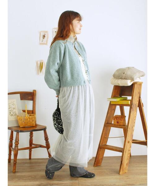 Samansa Mos2（サマンサ モスモス）の「リボンチュールキャミワンピース（ワンピース・レディース・ブルー/キナリ/ブラック・F）」の17枚目の写真