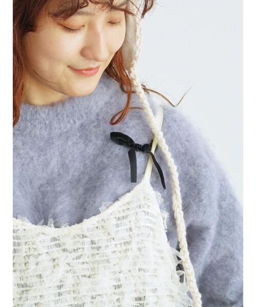 Samansa Mos2（サマンサ モスモス）の「リボンチュールキャミワンピース（ワンピース・レディース・ブルー/キナリ/ブラック・F）」の18枚目の写真