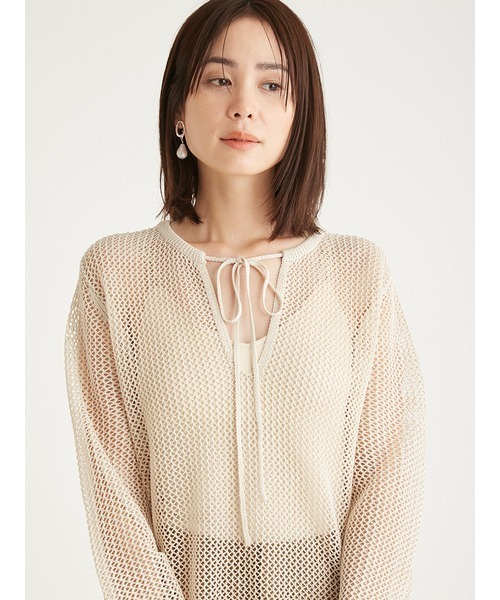 トップス emi セール】2wayメッシュニットトップス（ニット/セーター）｜emmi