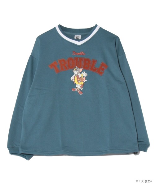 公式】トムとジェリー 裏毛衿配色トレーナー(スウェット 公式】トムとジェリー 裏毛衿配色トレーナー(スウェット