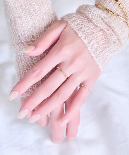 Phoebe（フィービィー）の「2setラインビジューリング（リング・レディース・イエローゴールド・FREE）」の6枚目の写真