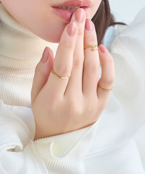 Phoebe（フィービィー）の「2setラインビジューリング（リング・レディース・イエローゴールド・FREE）」の7枚目の写真