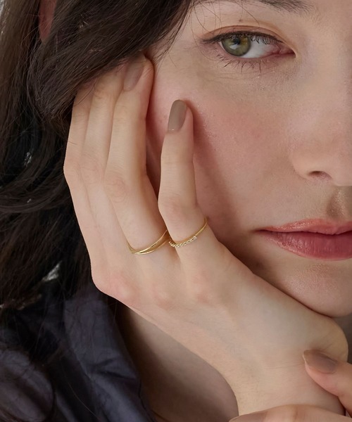 Phoebe（フィービィー）の「2setラインビジューリング（リング・レディース・イエローゴールド・FREE）」の10枚目の写真