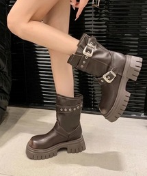 裏起毛ダブルベルトブーツ