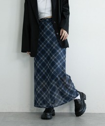 RAGEBLUE | <選べるミディ&ロング丈>バイアスチェックシアースカート(スカート)