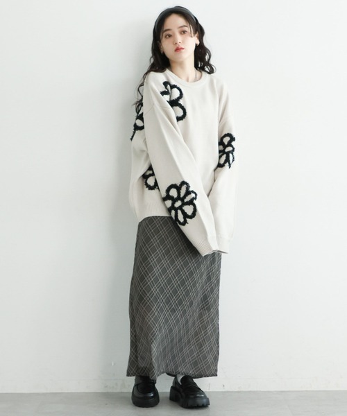 RAGEBLUE（レイジブルー）の「＜選べるミディ＆ロング丈＞バイアスチェックシアースカート（スカート・レディース・ダークグリーン/ブルー・MEDIUM/LARGE）」の8枚目の写真