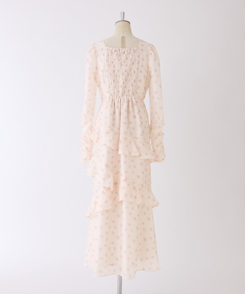 one after another NICE CLAUP(ワンアフターアナザーナイスクラップ)の「【推し活collection】シャーリングリボンワンピース(ワンピース・レディース・ピンク/ピンク系その他/ブルー系その他・FREE)」の6枚目の写真