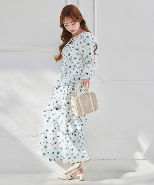 one after another NICE CLAUP(ワンアフターアナザーナイスクラップ)の「【推し活collection】シャーリングリボンワンピース(ワンピース・レディース・ピンク/ピンク系その他/ブルー系その他・FREE)」の16枚目の写真