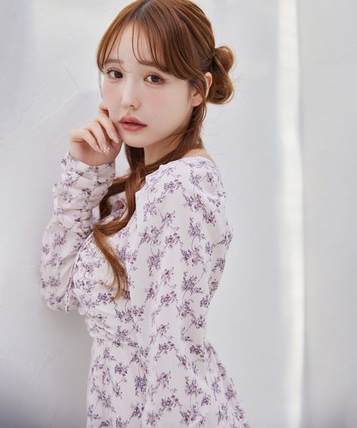 one after another NICE CLAUP(ワンアフターアナザーナイスクラップ)の「【推し活collection】シャーリングリボンワンピース(ワンピース・レディース・ピンク/ピンク系その他/ブルー系その他・FREE)」の22枚目の写真