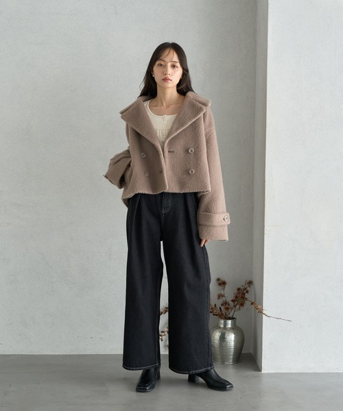 earth music&ecology(アースミュージックアンドエコロジー)の「タックホックデニムパンツ(デニムパンツ・レディース・ライトインディゴブルー/ブラック/ライトグレー・M/S)」の21枚目の写真