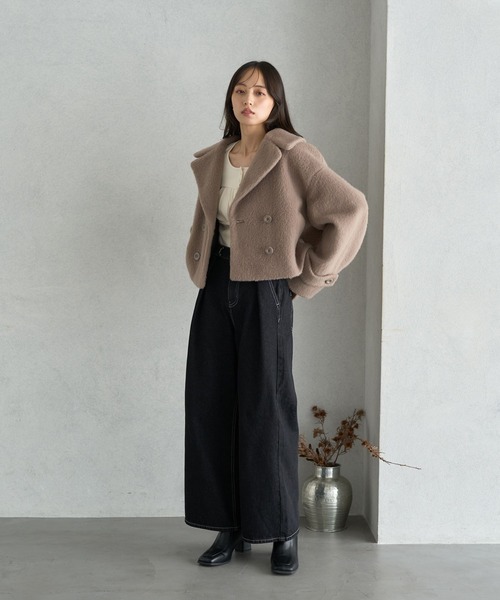 earth music&ecology(アースミュージックアンドエコロジー)の「タックホックデニムパンツ(デニムパンツ・レディース・ライトインディゴブルー/ブラック/ライトグレー・M/S)」の20枚目の写真