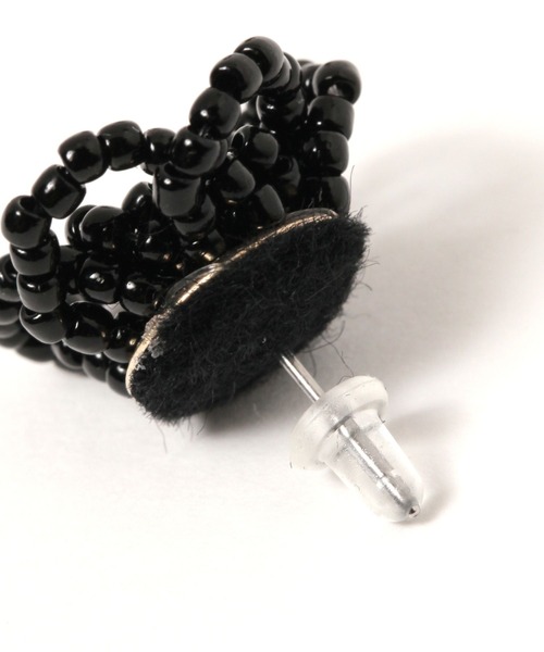 BAYFLOW（ベイフロー）の「ヒーズフラワーピアス（ピアス（両耳用）・レディース・ブラック/ホワイト・FREE）」の4枚目の写真