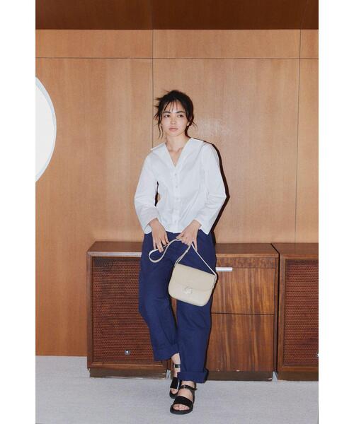 agnes b.（アニエスベー）の「【Outlet】コットンポプリン 七分袖 ブラウス "Zeline"（シャツ/ブラウス・レディース・ホワイト・40/38/36）」の7枚目の写真