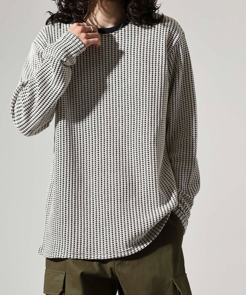 MMMM(エムエムエムエム)の「MMMM ワッフルロングスリーブ(Tシャツ/カットソー・メンズ・ホワイト系その他/ブラック系その他/ホワイト/ブラック・XL/L/M)」の12枚目の写真
