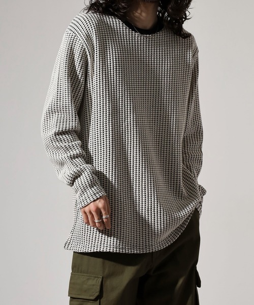 MMMM(エムエムエムエム)の「MMMM ワッフルロングスリーブ(Tシャツ/カットソー・メンズ・ホワイト系その他/ブラック系その他/ホワイト/ブラック・XL/L/M)」の14枚目の写真