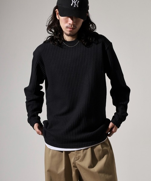 MMMM(エムエムエムエム)の「MMMM ワッフルロングスリーブ(Tシャツ/カットソー・メンズ・ホワイト系その他/ブラック系その他/ホワイト/ブラック・XL/L/M)」の18枚目の写真