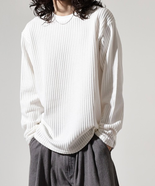 MMMM(エムエムエムエム)の「MMMM ワッフルロングスリーブ(Tシャツ/カットソー・メンズ・ホワイト系その他/ブラック系その他/ホワイト/ブラック・XL/L/M)」の8枚目の写真