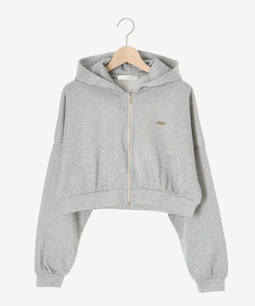 MAJESTIC LEGON（マジェスティックレゴン）の「ショート丈裏毛ジップパーカー（パーカー・レディース・アイボリー/グレー/チャコールグレー・MEDIUM）」の21枚目の写真