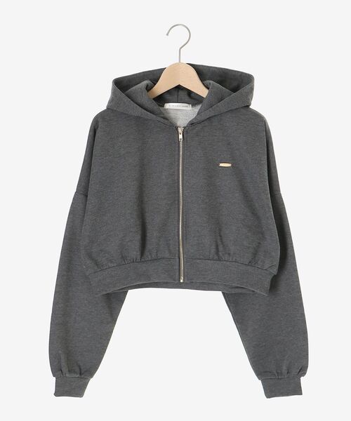 MAJESTIC LEGON（マジェスティックレゴン）の「ショート丈裏毛ジップパーカー（パーカー・レディース・アイボリー/グレー/チャコールグレー・MEDIUM）」の22枚目の写真