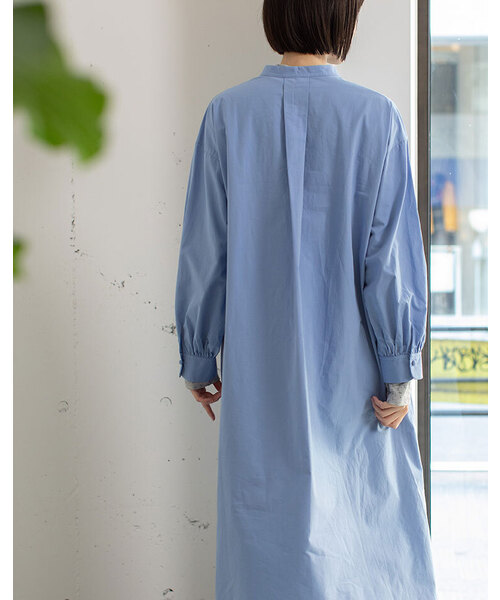 POU DOU DOU（プードゥドゥ）の「バンドカラープルオーバーワンピース（ワンピース・レディース・イエロー/ブルー/オフホワイト・M）」の10枚目の写真