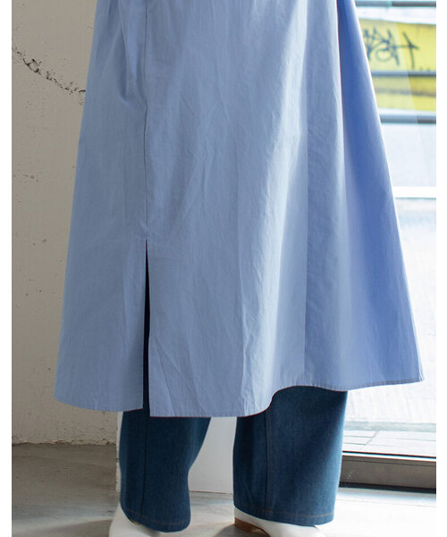 POU DOU DOU（プードゥドゥ）の「バンドカラープルオーバーワンピース（ワンピース・レディース・イエロー/ブルー/オフホワイト・M）」の13枚目の写真