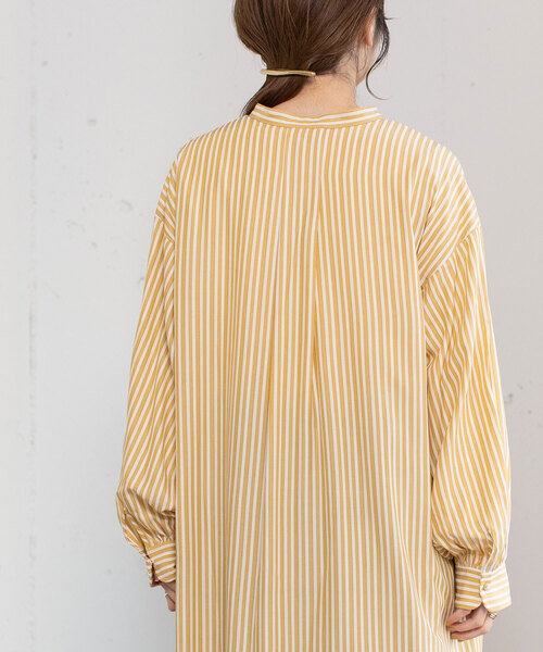 POU DOU DOU（プードゥドゥ）の「バンドカラープルオーバーワンピース（ワンピース・レディース・イエロー/ブルー/オフホワイト・M）」の20枚目の写真